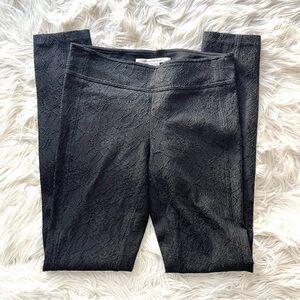 Diane Von Furstenberg DVF black lace pull on legging pants 2
